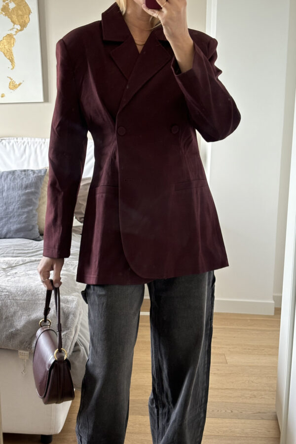 Blazer Double Fit Burgundy