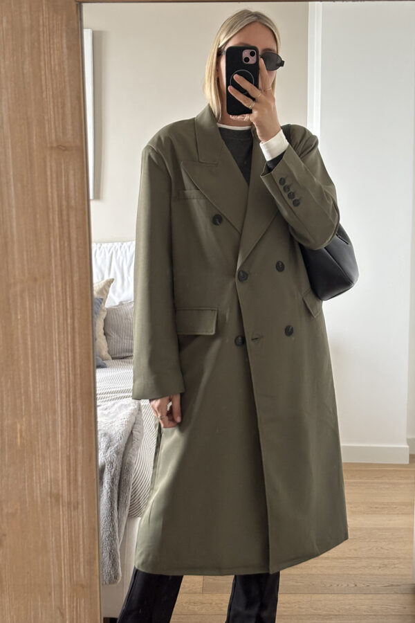 Trench Doppiopetto Verde