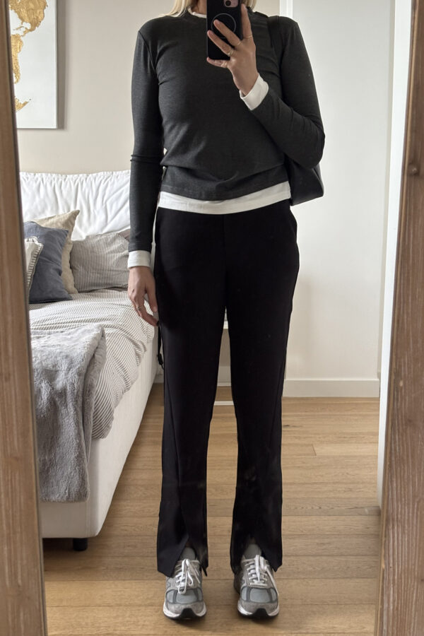 Pantalone Spacco Frontale Nero