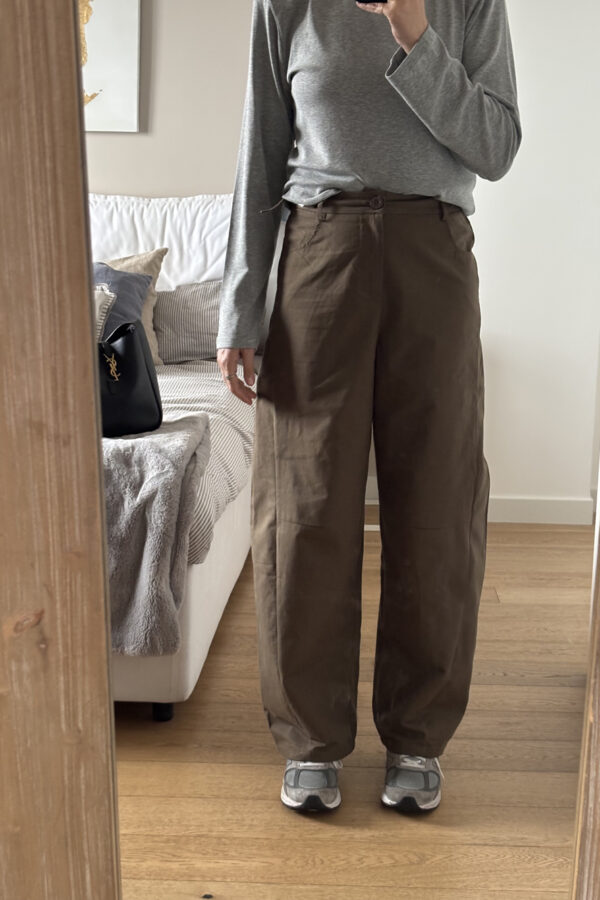 Pantalone Oversize Cotone Verde