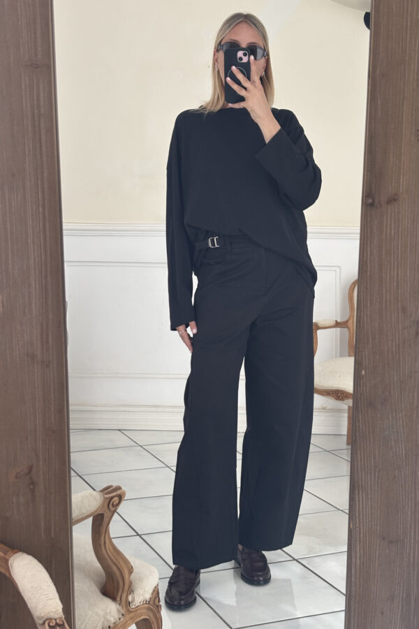 Pantalone Oversize Cotone Nero