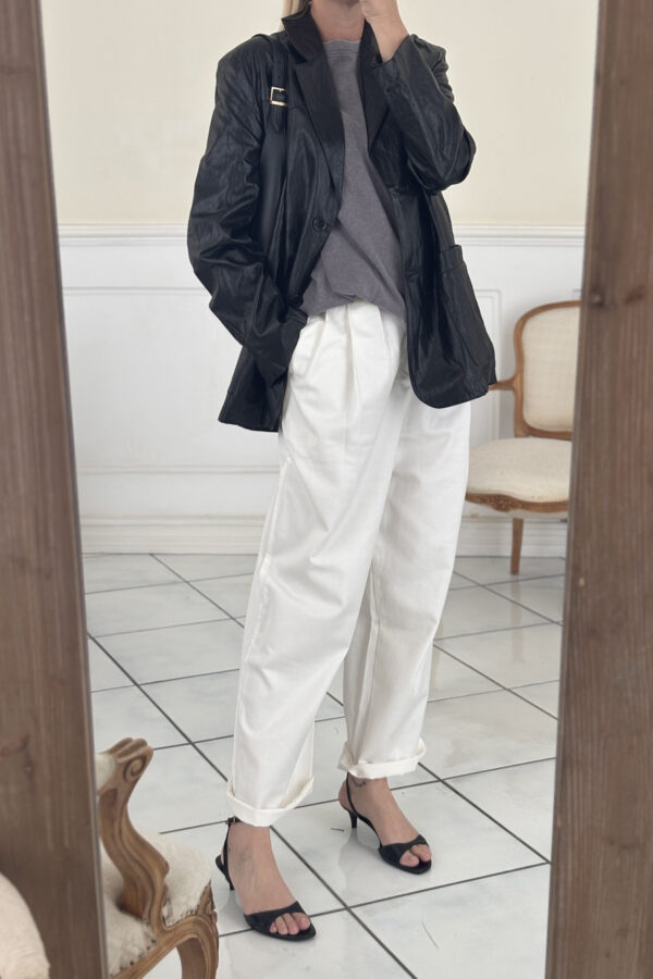 Pantalone Cotone Pences Bianco