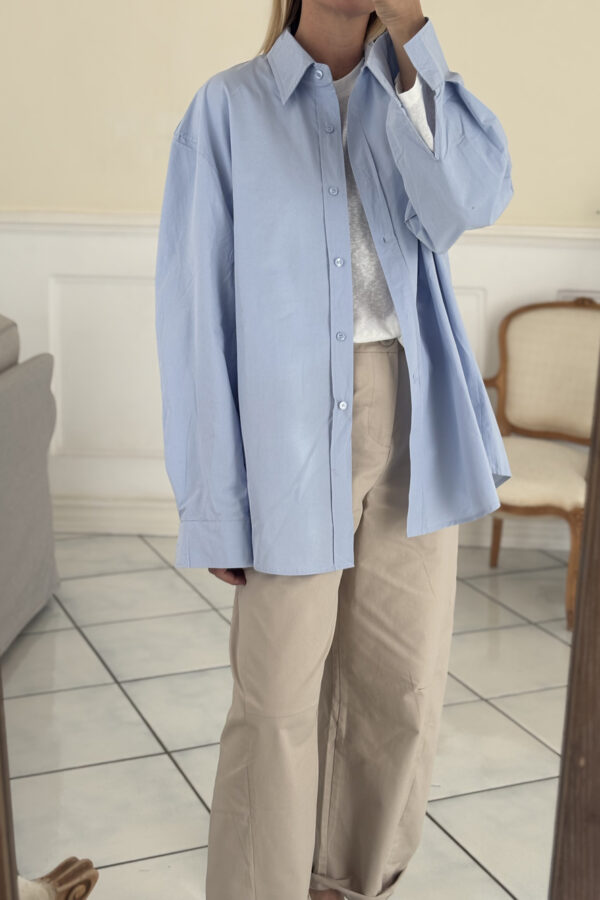 Camicia Popeline Azzurro