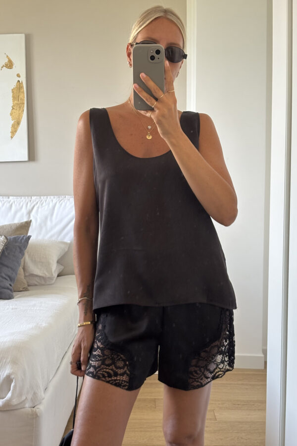 Top Satin Nero