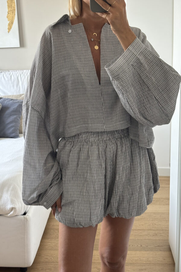 Set Quadretti Vichy Bianco/Nero