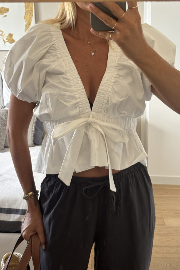Crop Top Cotone Bianco