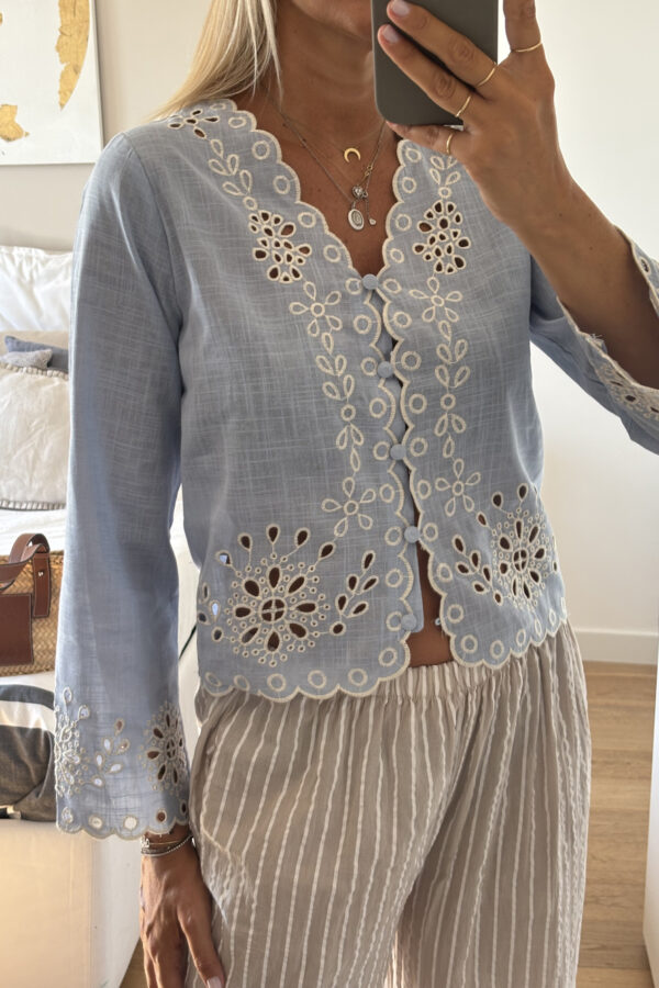 Camicia Sangallo Azzurra