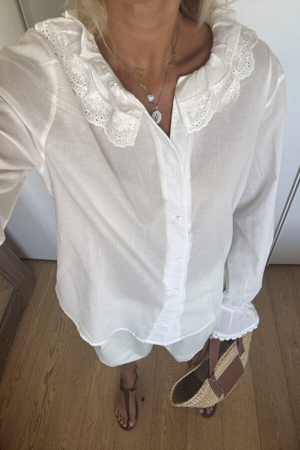 Camicia Collo Sangallo Bianco